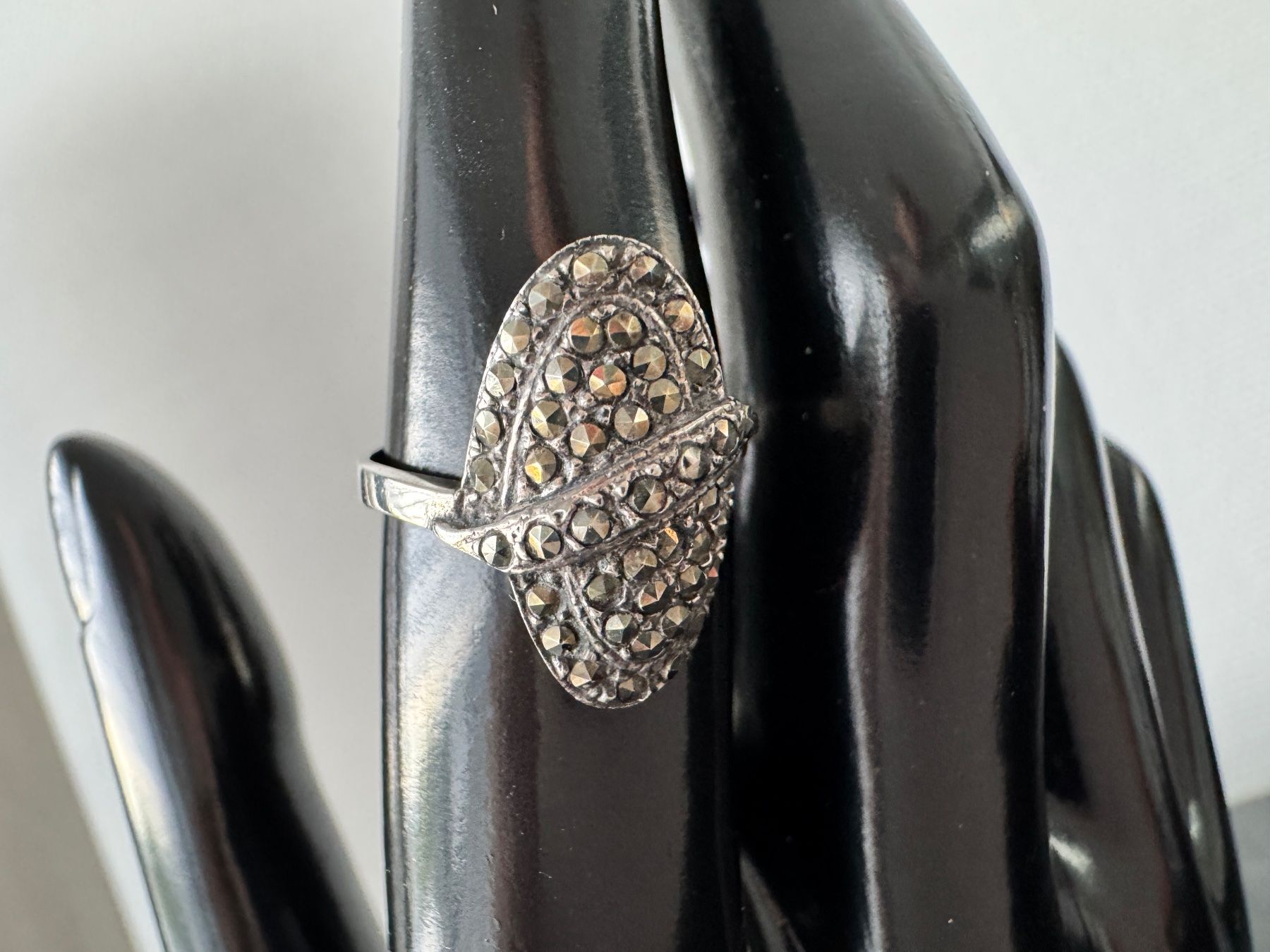 Anelli: Vintage Silberring 925 mit Markasiten – Usato da Egg b. Zürich venduto da chantilly-lace