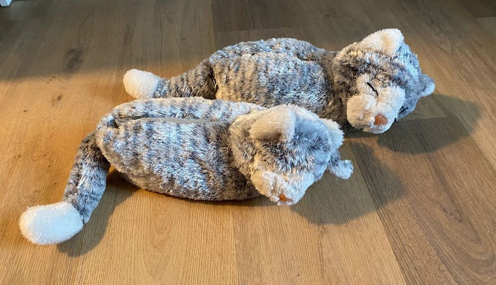 HEMOTON Schwarze Plüschkatze – Realistisches Kuscheltier, 30 Cm, Perfekt Für Halloween-Deko