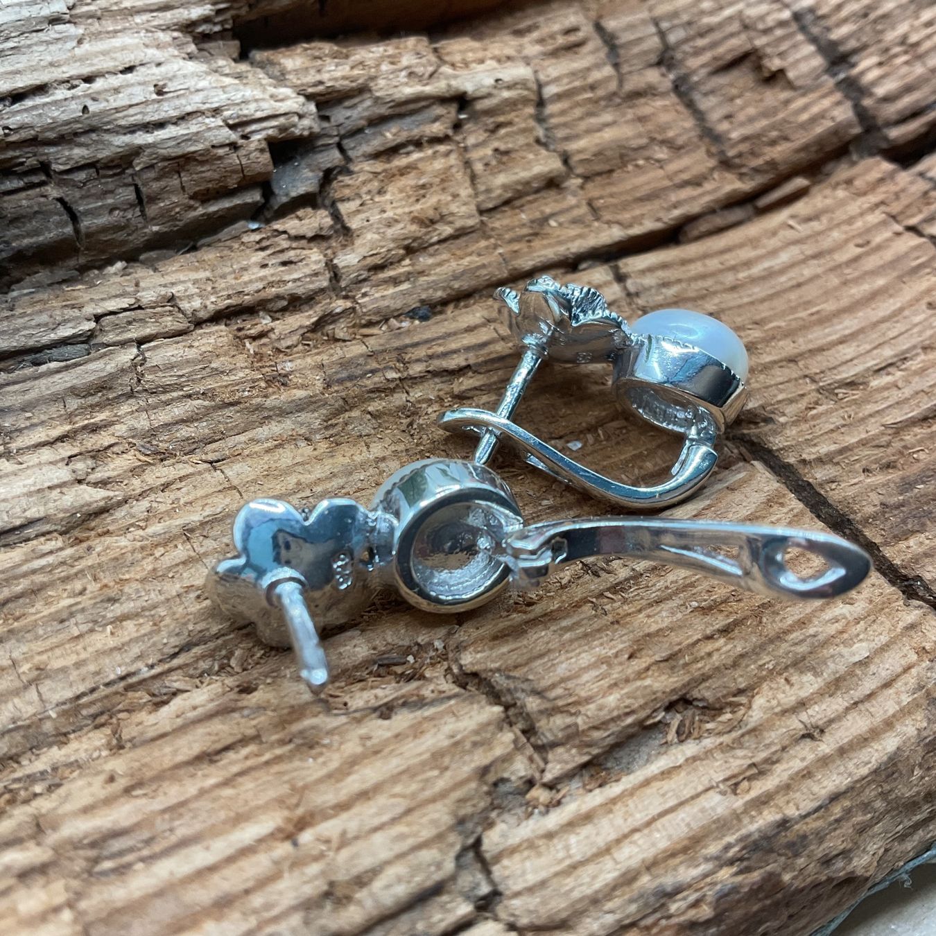 Orecchini pendenti & Orecchini a lobo: Vintage Ohrstecker Sterlingsilber mit Perle – Nuovo (secondo la descrizione) da luzern venduto da Alpendorf1 3