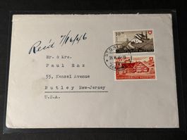 30 Rp. PP Brief 1946 von St. Gallen nach Nutley USA