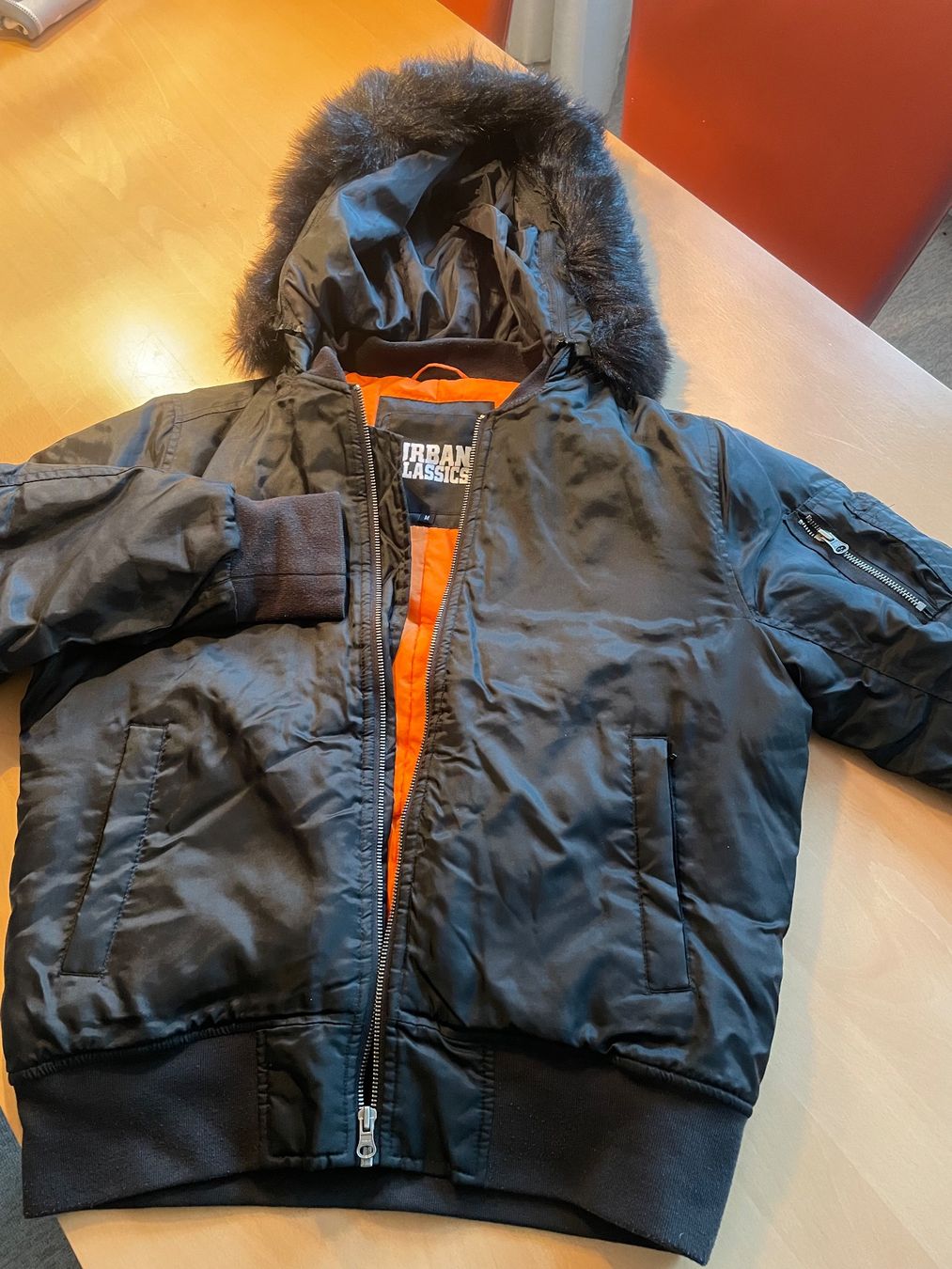 Jacken & Mäntel: Urban Classics Bomberjacke schwarz Gr. M – Gebraucht aus Speicher von boaserra