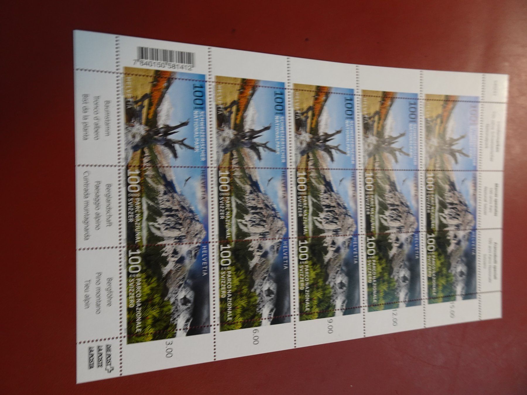 Tutti i francobolli: 2014, KLEINBOGEN 100 J. SCHWEIZ. NATIONALPARK, POSTFRISCH – Nuovo (secondo la descrizione) da Eschenbach SG venduto da eDaisy 1