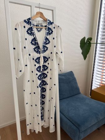 Boho Midikleid mit Stickerei – Gr. M – Sehr guter Zustand