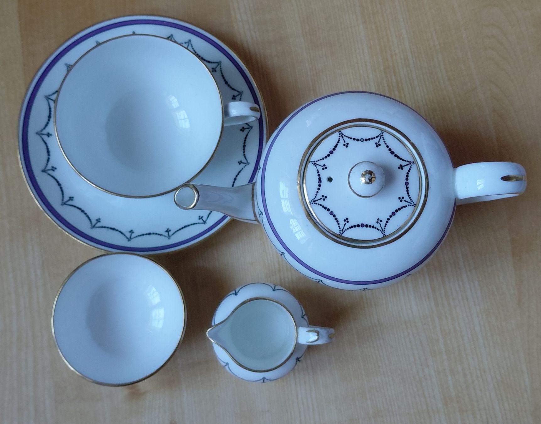 Set di piatti: antikes Eintassenservice - service egoiste - Adderley – Usato da Trogen venduto da Limboo 1