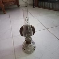 Antike Petroleumlampe, Vintage Deko Lampe. Spiegel rostig