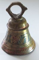 Kleine Messingglocke mit Gravur vermutlich aus Indien