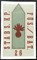 Soldatenmarke 2.WK, Füs Bat 26, braun, geschn, Wi Inf 270-2