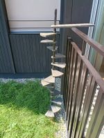 Katzenwendeltreppe max 2.30 m Höhe - schwarz/grau