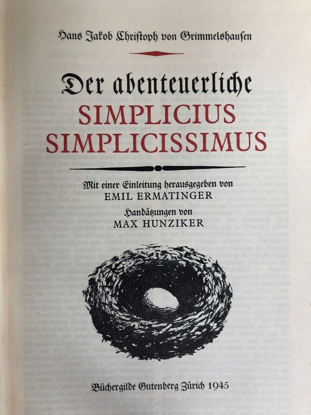 Bücher: Grimmelshausen: Simplicius Simplicissimus – Gebraucht aus Zürich von allp 2