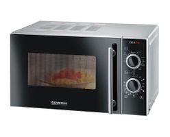 SEVERIN Mikrowelle 700 & Grill silber/schwarz gebraucht 