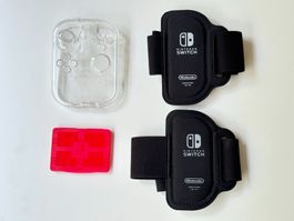 Lot Switch – 2 leg strap + étui cartes jeu + coque Joy-con