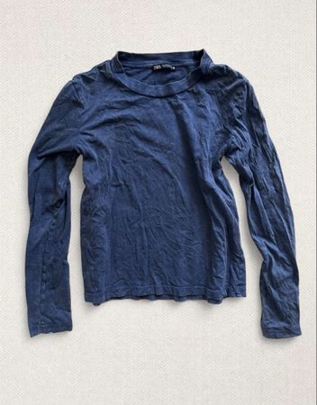 ZARA Langarmshirt blau Grösse s guter Zustand