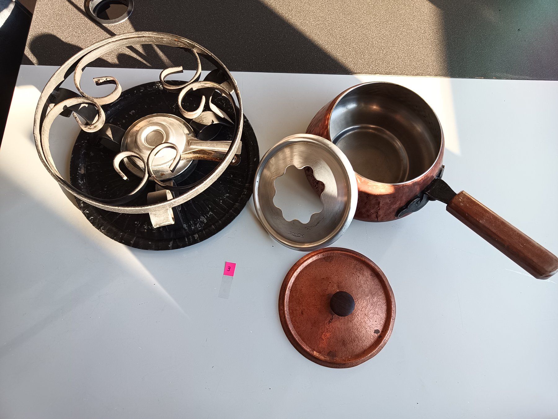 Pfannen: Fondue Kupfer Set – Gebraucht aus Oberegg von A-Z.Handel.Loehrer 3