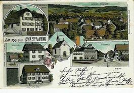 Altwis  LU 6 Bild Litho 1910 selten, AK mit Altersspuren