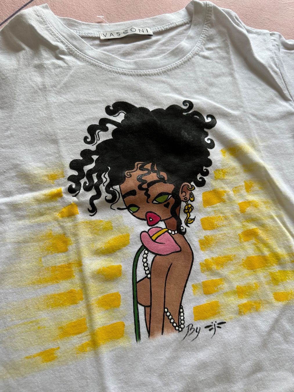 T-shirt: T-shirt hand made – Nuovo (secondo la descrizione) da Schaffhausen venduto da Nadiuna 1