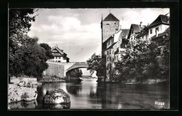 Brugg, Gebäudepartie an der Flussbrück