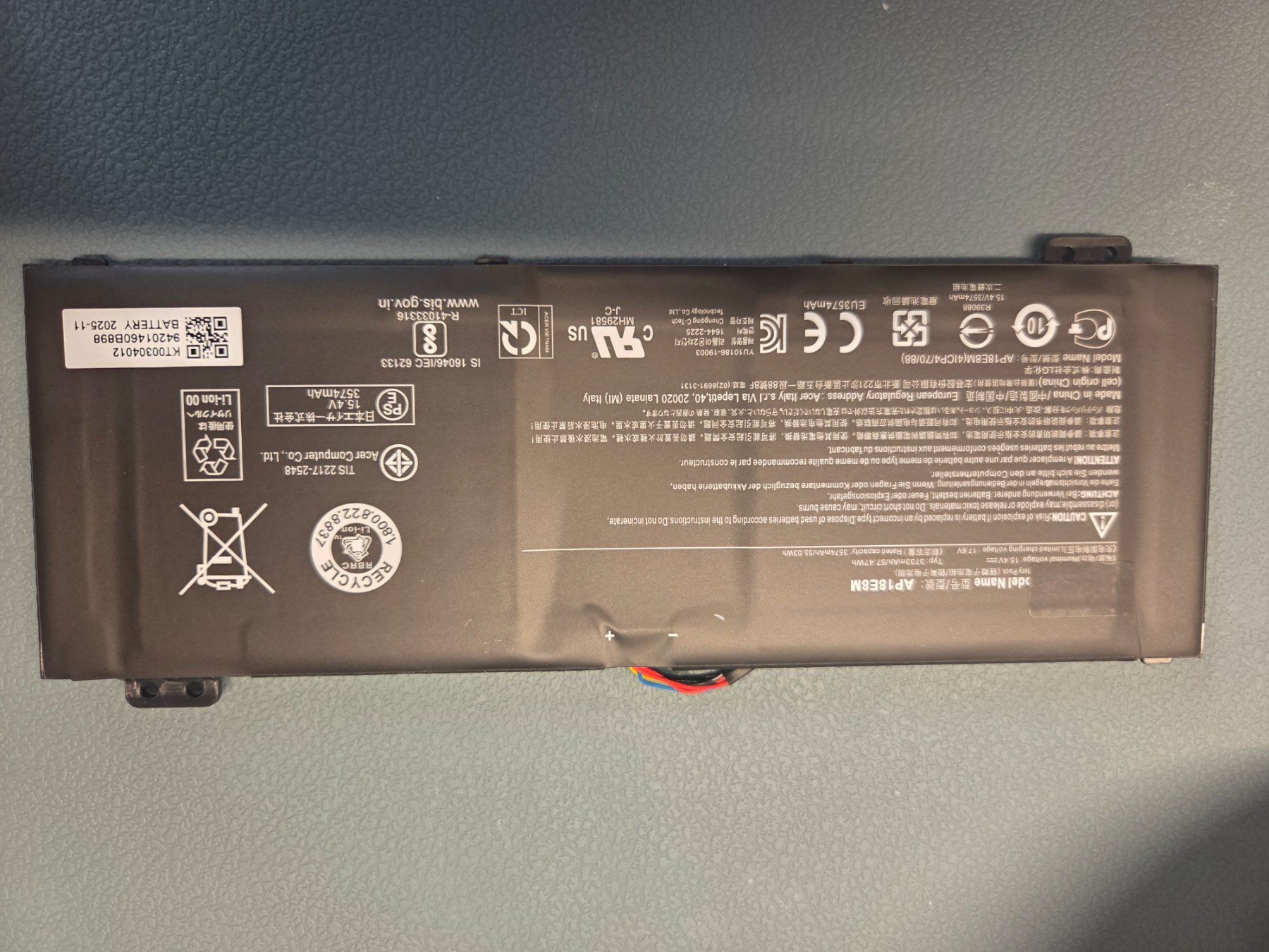 Batterie: NACH-Acer-57.48Wh-AP18E8M-484 – Nuovo e nell'imballaggio originale da Horn venduto da sga_rcy8