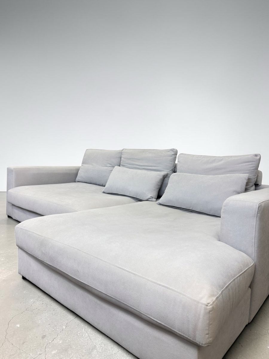 Micasa Divani: Hellgraues Ecksofa inklusive aller Kissen – Usato da Bachenbülach venduto da Sofalab.swiss 6