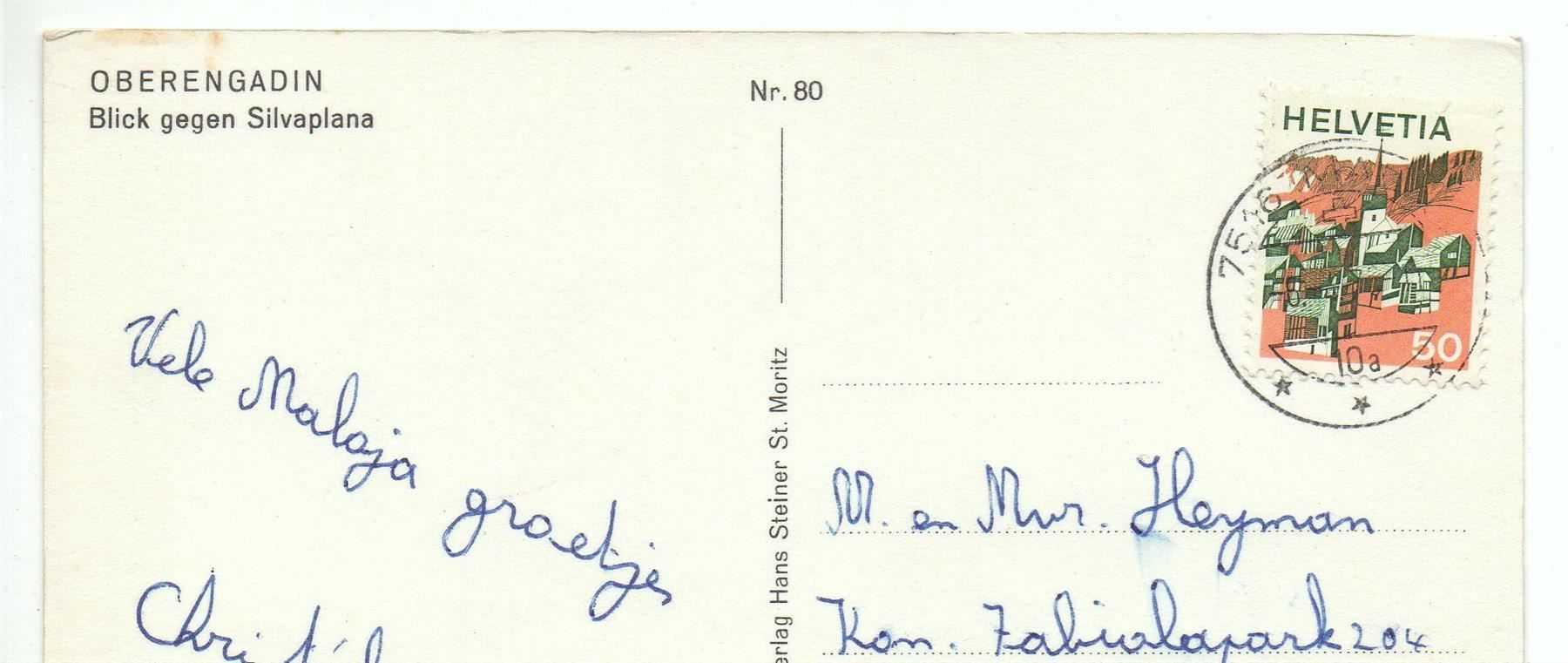 Cartoline postali: OBERENGADIN Blick gegen Silvaplana – Usato da Jona venduto da philajona 1