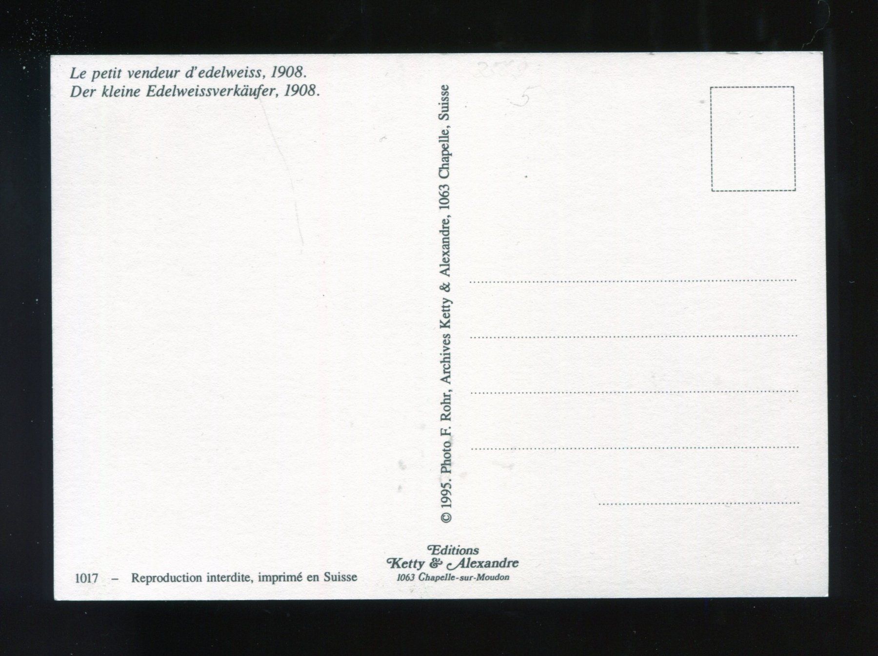 Cartes postales: Edelweissverkäufer – D'occasion à Aarau par Elmaar41 2
