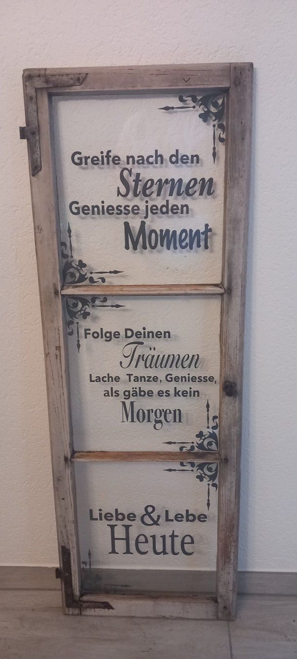 Tutte le decorazioni: Altes Fenster mit Spruch, tolles Deko Objekt – Usato da Buttwil venduto da K_und_K