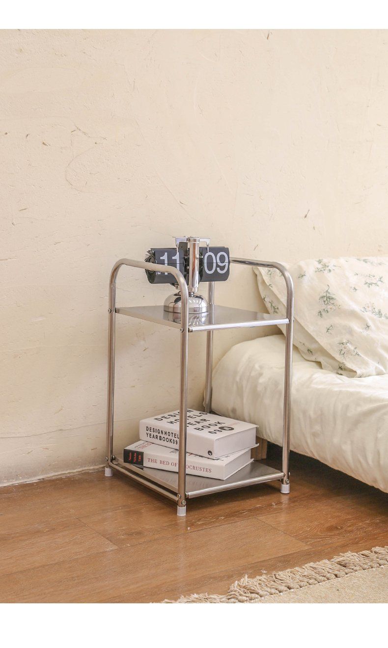 Comodini: Table d'appoint inox table de nuit acier inoxydable Meuble – Nuovo e nell'imballaggio originale da Morges venduto da M-Store