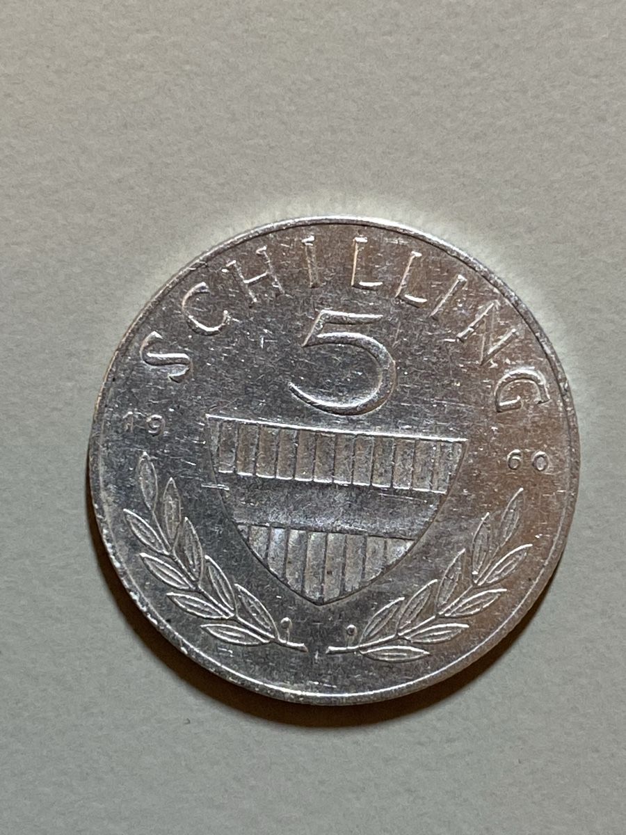 Alle Münzen: Autriche - 5 Shilling - 1960 - AG  – Gebraucht aus Payerne von Mike1682