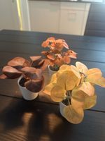 Plastik Pflanzen 3x 