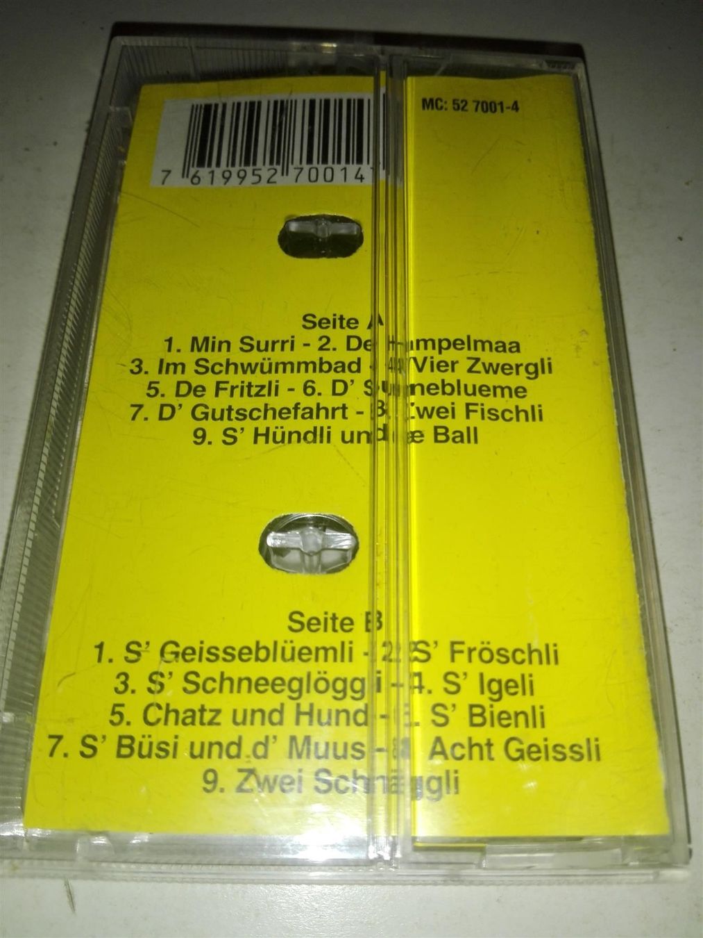 Musicassette: Jetzt wämmer eis singe  (18 Chinderliedli's) – Usato da St. Gallen venduto da elk2021 5