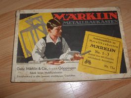 Antik Märklin Anleitungsbuch zu Metallbaukasten Nr. 1-3!!!