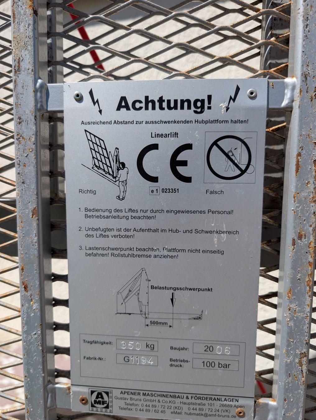 Sollevapersone & Montascale: Rollstuhllift LinearLift, Sofort verfügbar! – Usato da Winterthur venduto da DerFischer 3