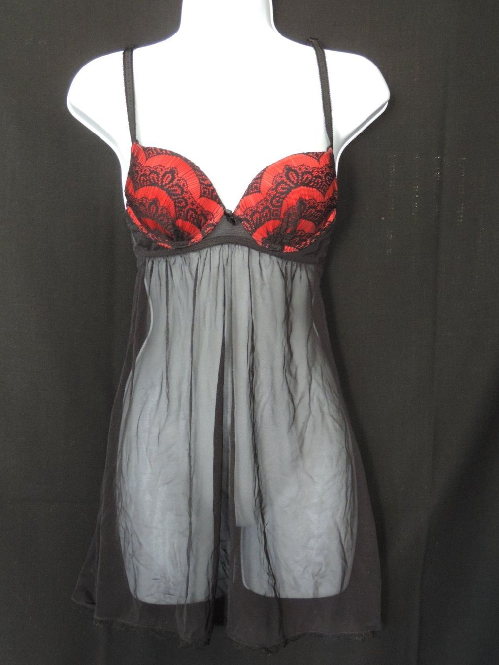 Sonstige Unterwäsche: nuisette noire rouge – Gebraucht aus Genève von Axelle333 4