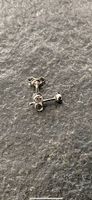 Ohrstecker Edelstahl mit Stein - Farbe Silber - Stein weiss