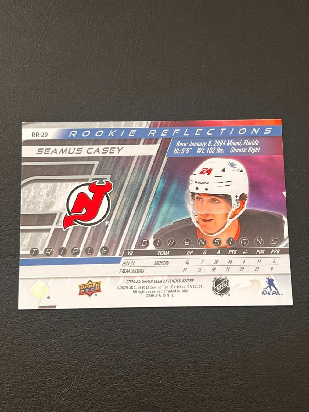 NHL Carte collezionabili: Seamus Casey 2024 Rookie Reflections New Jersey Devils – Nuovo (secondo la descrizione) da Möhlin venduto da SwissHockeyCards 1
