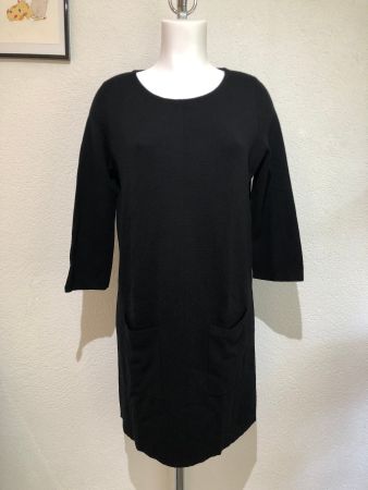 ALLUDE Schwarzes Kleid Gr S aus 100% Schurwolle