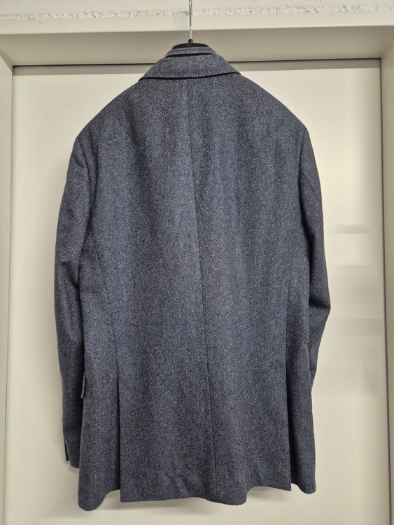 Herren Sakko Hugo Boss blau/grau Fischgrätenmuster Grösse 48 (Gebraucht ...