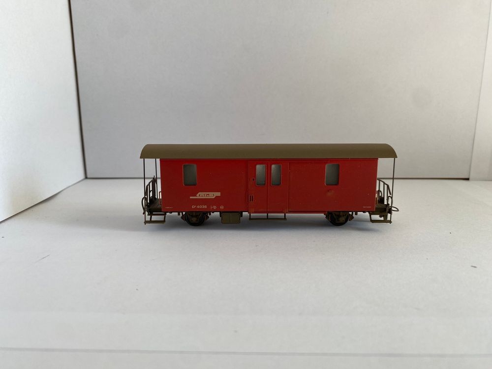 Wagon Bemo 3255 - RhB 2ème Classe B 2456 - Échelle HOm - Occasion