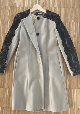 Love Moschino Women's Coat with Lace Detail, Size S