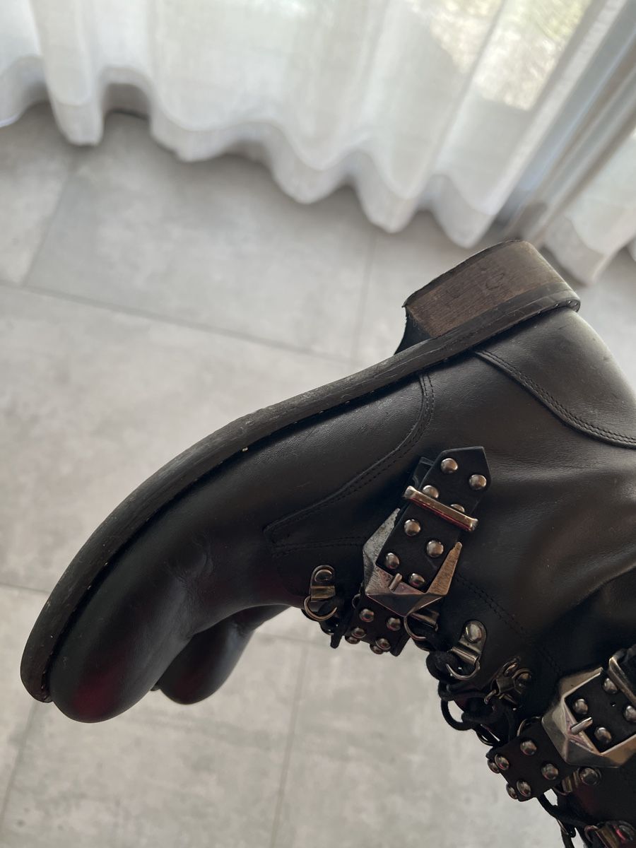 Damenschuhe: Cool Black Leather Studded Boots Size 39! – Gebraucht aus Cama von UnleashdByAna 8