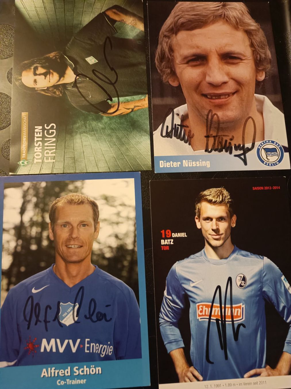 Autogramme: Bundesliga - 4 signierte Autogrammkarten - Set B3 – Gebraucht aus Menziken von Artographs