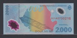 Romania 2000 Lei 11.08.1999 ungefalten
