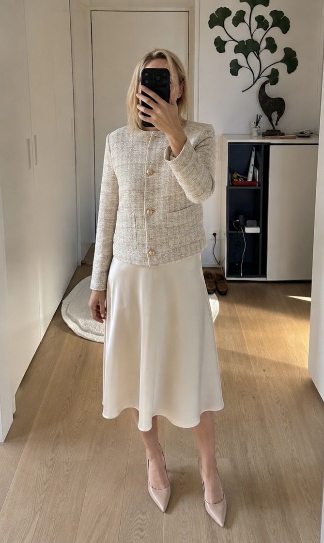 Max Mara Giacche: Giacca Max Mara tweed beige oro donna – Usato da Lugano venduto da fer_ckb9 1