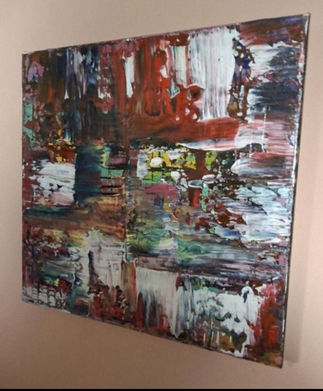 Tableaux: Gemälde " Frequenz " handmade 25×25 – Neuf (Voir description) à Riehen par Steinbock1970 2