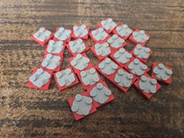 lego 3680c01 lot de 25 pièces Red Turntable 2 x 2 Plate