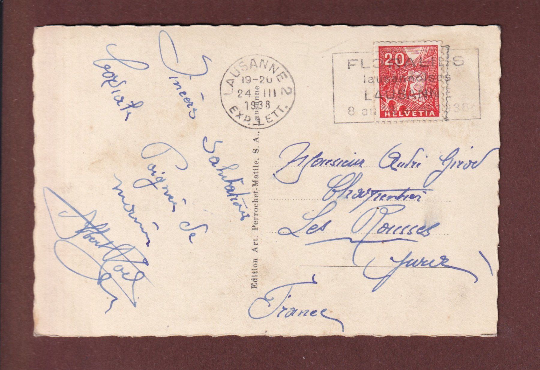 Cartes postales: LAUSANNE - Entrée de la Caserne - 1938 – D'occasion à Pully par nicecards 1