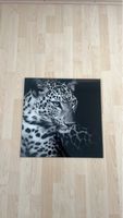 Schwarz-weisses Leopard Bild, modernes Design, neuwertig