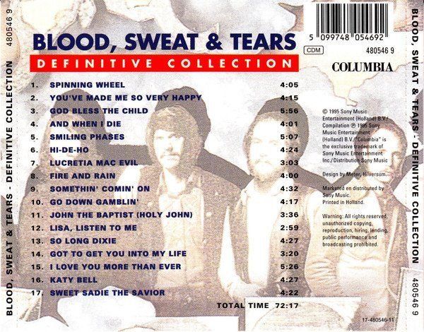 CD: set 2CD's - Blood, Sweat & Tears - inc. "Spinning Wheel" – Usato da Unterbäch venduto da fiqsa 1