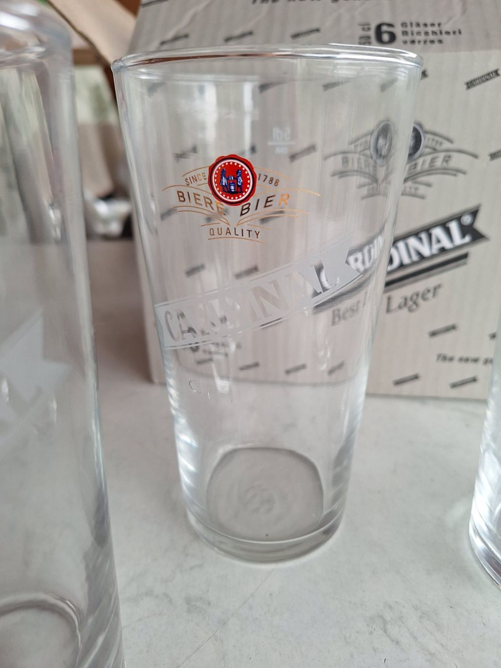 Cardinal Bicchieri: 5 STK CARDINAL BIERGLÄSER GEEICHT – Usato da Huttwil venduto da Kunterbuntli 1