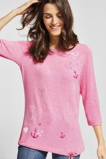 Cecil Maglioni & Felpe: Cecil Pullover Shirt Melli mit Herzchen Anker Print XXL rosa – Nuovo (secondo la descrizione) da Suhr venduto da 1stclass 1
