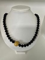 Halskette Onyx/ Kunstkugel